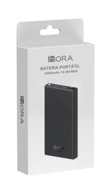 GAR263 10,000mAh Power Bank with LED Display & Flashlight
