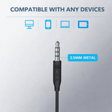 1HORA AUT123 Wired Earbuds with Mic, 3.5mm Headphones