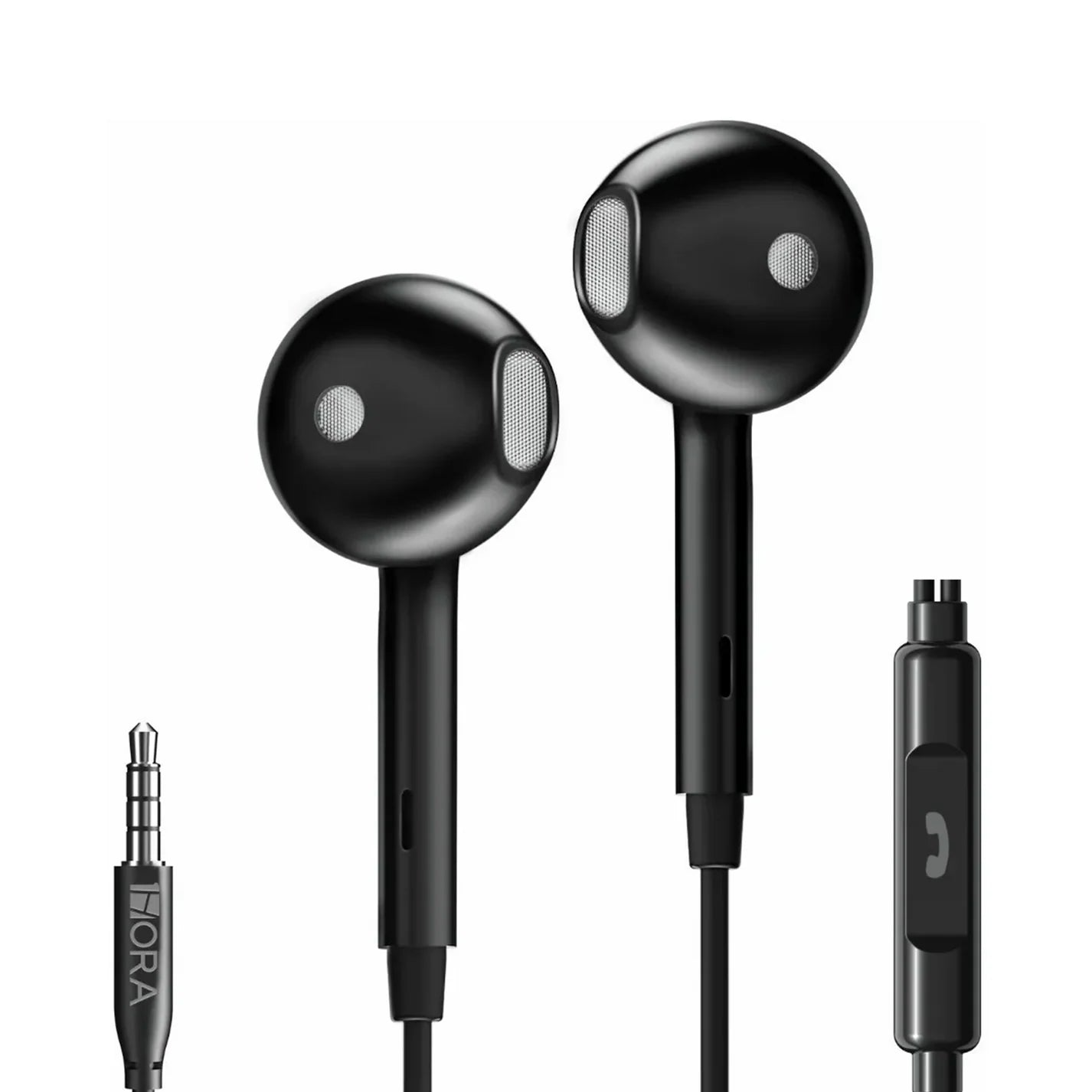 1HORA AUT122 Wired Earphones with Mic – 3.5mm In-Ear Headphones