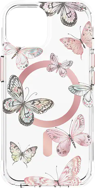 Karma by Body Glove Pink Butterflies with MagSafe Case - iPhone 16e/15/14/13