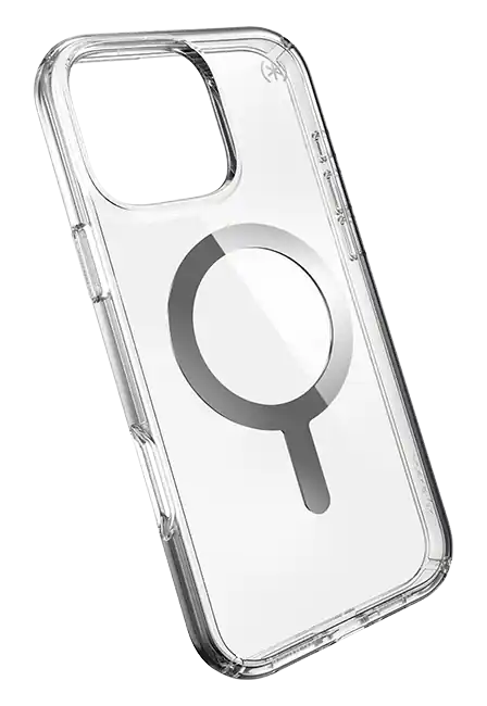 Speck Presidio Perfect-Clear with Chrome MagSafe Case - iPhone 16 Pro Max