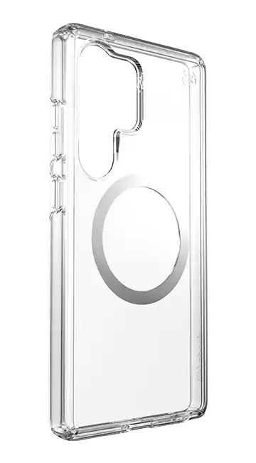 Speck Presidio Perfect Clear Case + Chrome Magnet - Samsung Galaxy S25 Ultra