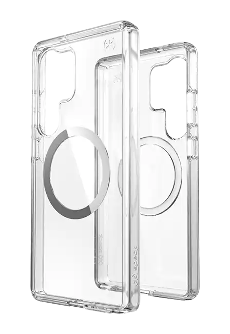 Speck Presidio Perfect Clear Case + Chrome Magnet - Samsung Galaxy S25 Ultra