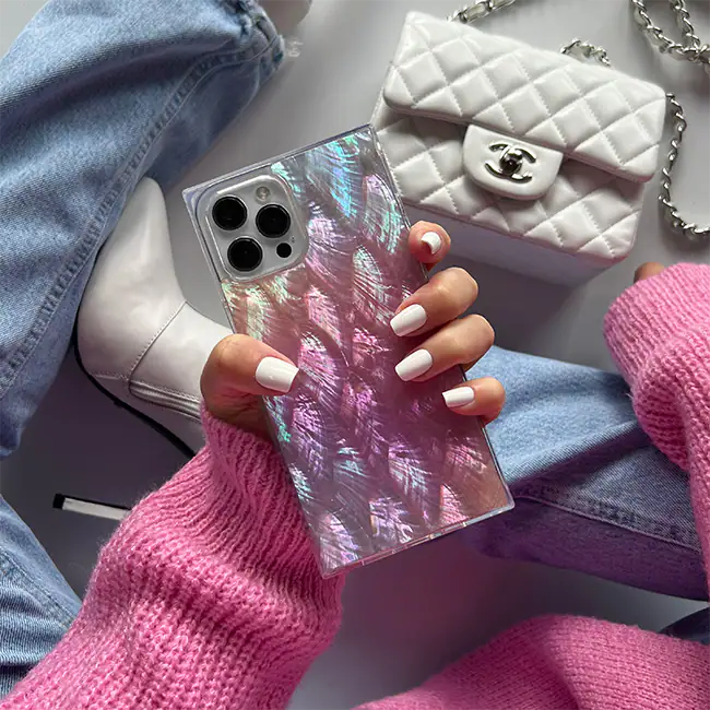 SQUARE Mother of Pearl with MagSafe Case - iPhone 16 Pro Max