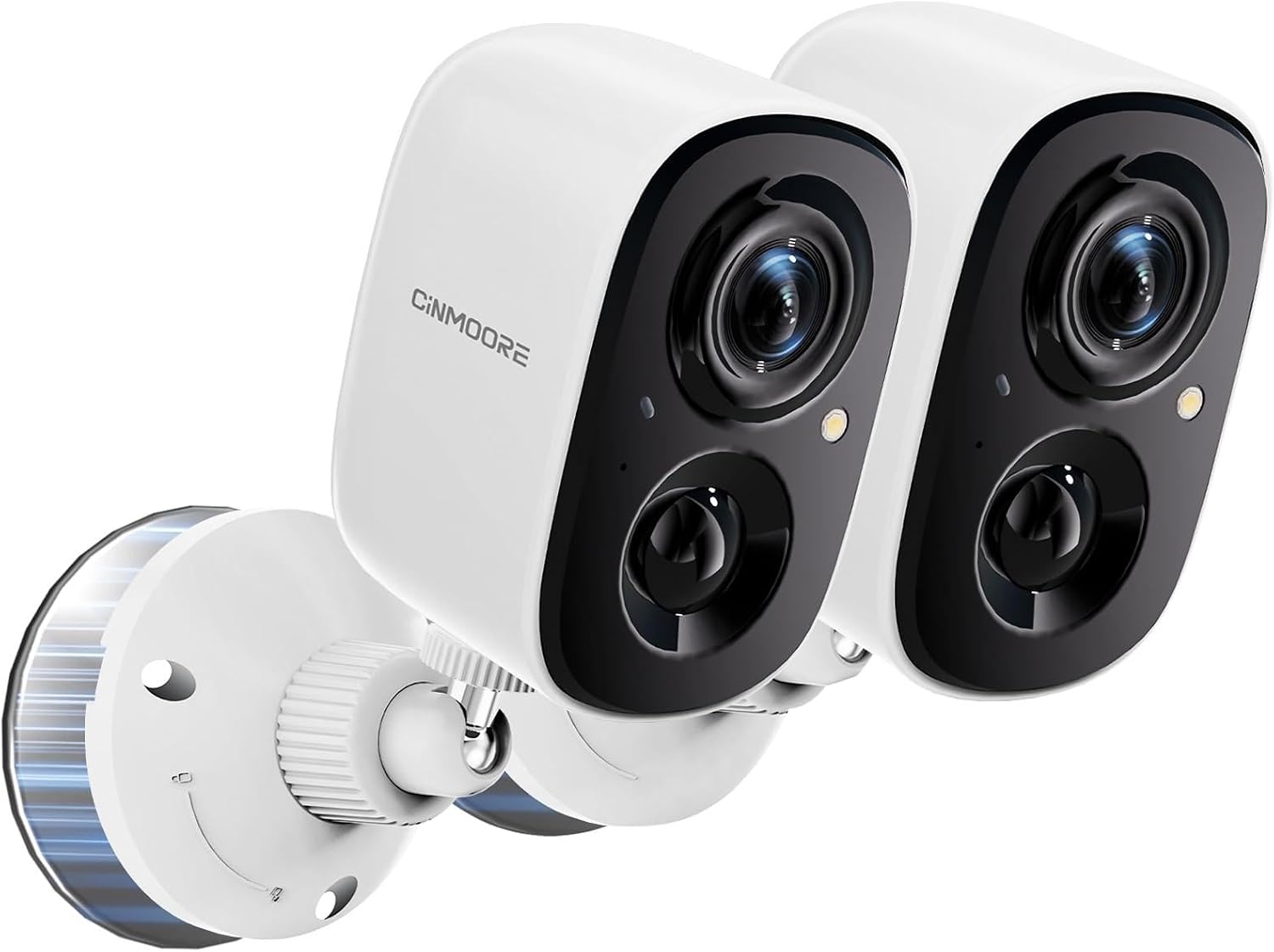 2.5K Wireless Home Security Cameras Outdoor WiFi, Non-Subscription AI Person Detection, 4MP Color Night Vision, Full Duplex 2-Way Audio, IP66 Waterproof Battery Powered, U.S. AWS Cloud
