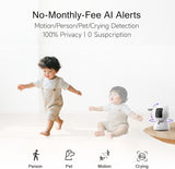 CiNMOORE C2LU 2.5K Indoor Security Camera – 360° Pan & Tilt, AI Tracking, Night Vision