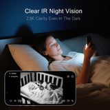 CiNMOORE C2LU 2.5K Indoor Security Camera – 360° Pan & Tilt, AI Tracking, Night Vision