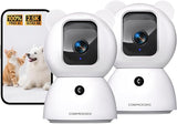 CiNMOORE C2LU 2.5K Indoor Security Camera – 360° Pan & Tilt, AI Tracking, Night Vision