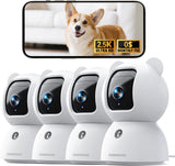CiNMOORE C2LU 2.5K Indoor Security Camera – 360° Pan & Tilt, AI Tracking, Night Vision