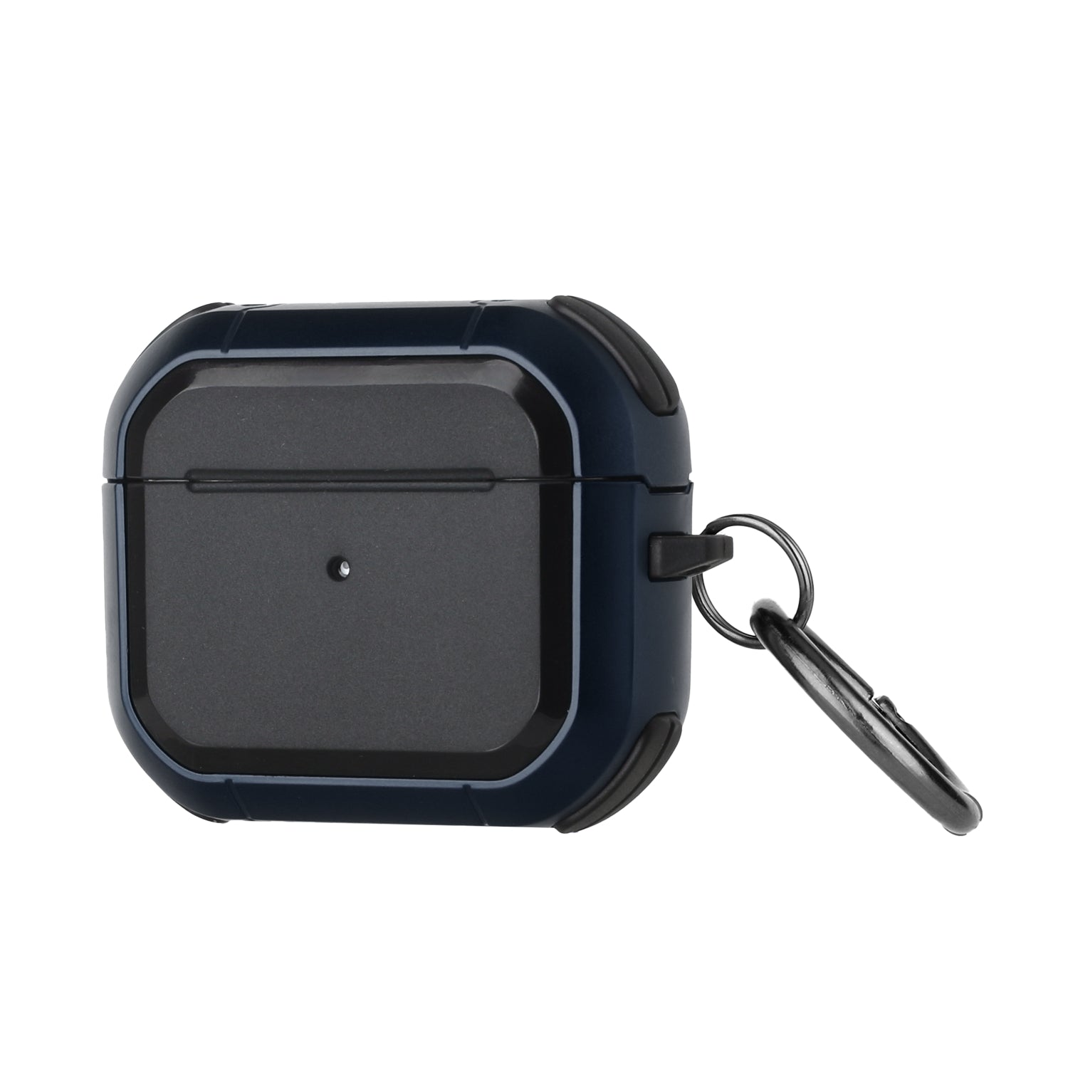 AirPods Pro Premium Rugged ShockProof Hybrid With Metal Hook Case Cover- Black+Black