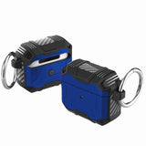 AirPods Pro Rugged ShockProof Hybrid With Metal Hook Case Cover - Dark Blue