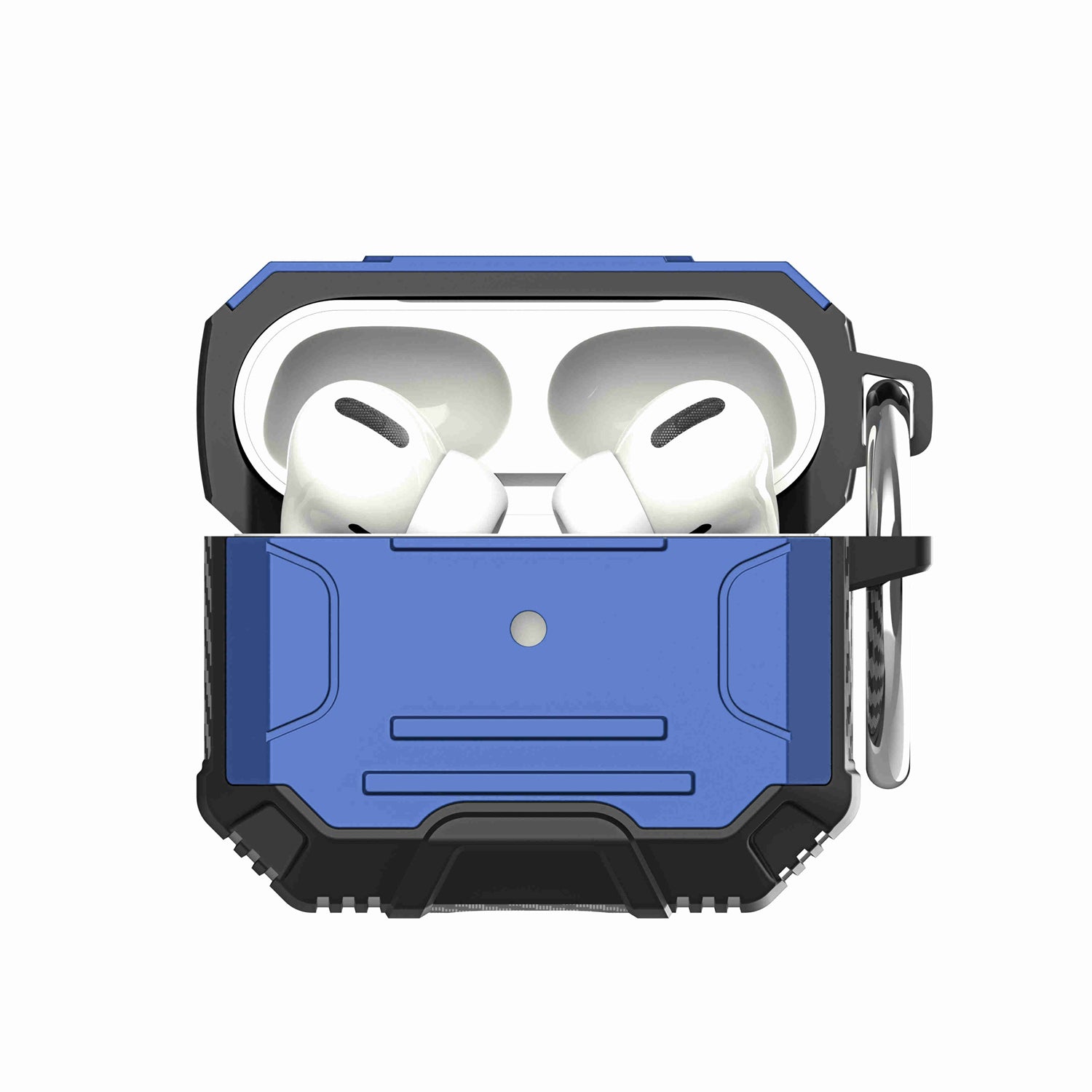 AirPods Pro Rugged ShockProof Hybrid With Metal Hook Case Cover - Dark Blue
