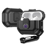 For AirPods Pro Switch Button Hybrid with Belt Loop - Black