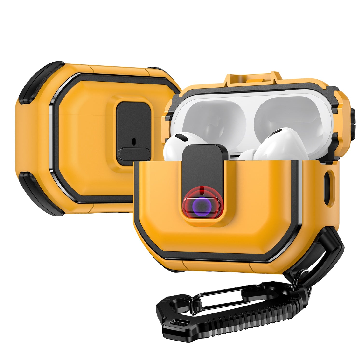 For AirPods Pro Switch Button Hybrid with Belt Loop - Yellow