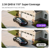 2.5K Wireless Home Security Cameras Outdoor WiFi, Non-Subscription AI Person Detection, 4MP Color Night Vision, Full Duplex 2-Way Audio, IP66 Waterproof Battery Powered, U.S. AWS Cloud