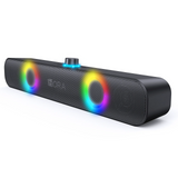 Compact RGB desktop soundbar speaker for PC and laptop
