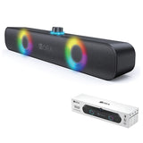 Bluetooth PC Speakers BOC241 – RGB LED, Wireless & USB/AUX Desktop Soundbar for Laptop & Gaming Setup