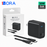 1HORA GAR165 30W USB-C Fast Wall Charger with Type-C Cable