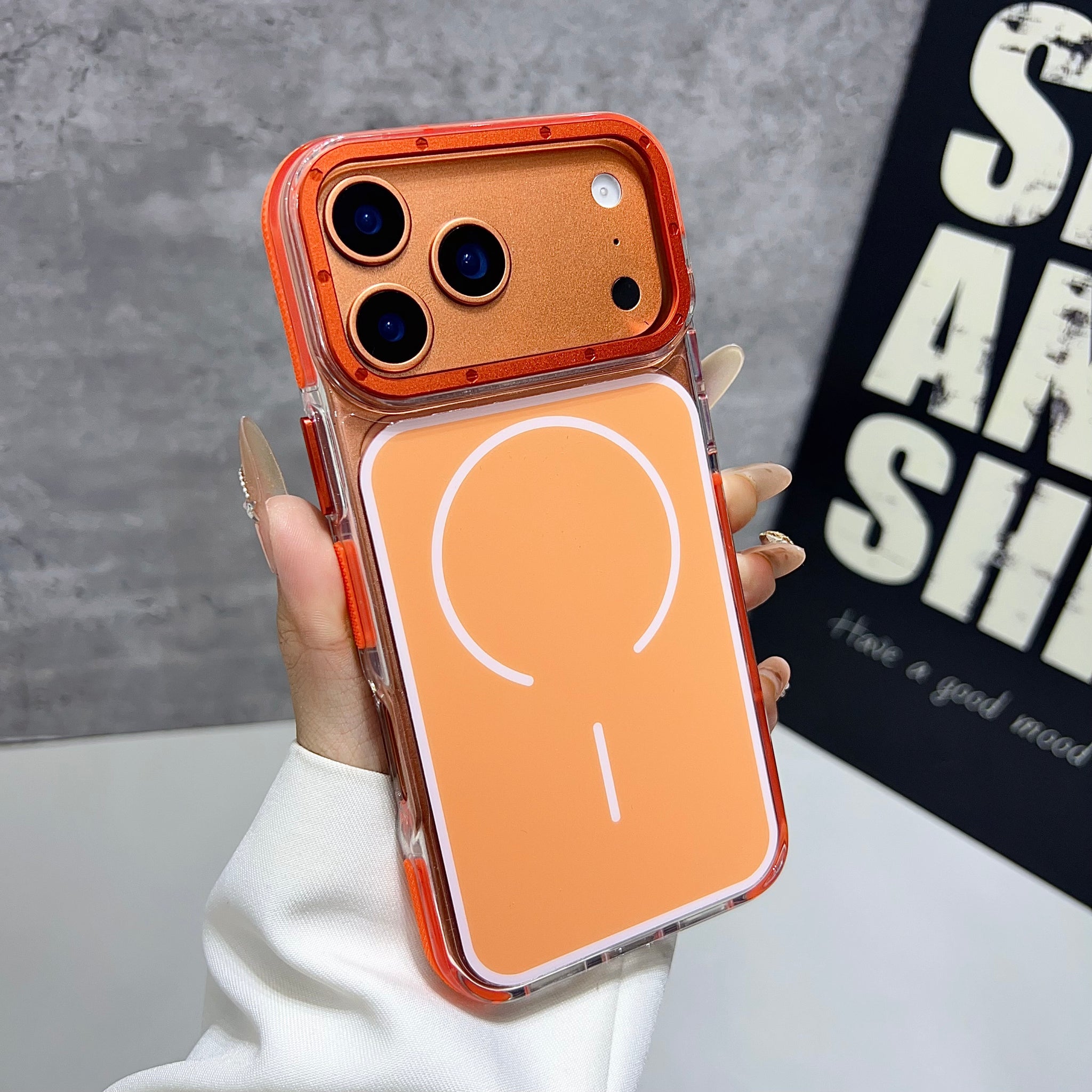 MagSafe Compatible Clear Hybrid Phone Case with Reinforced Camera Protection