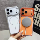 MagSafe Compatible Clear Hybrid Phone Case with Reinforced Camera Protection