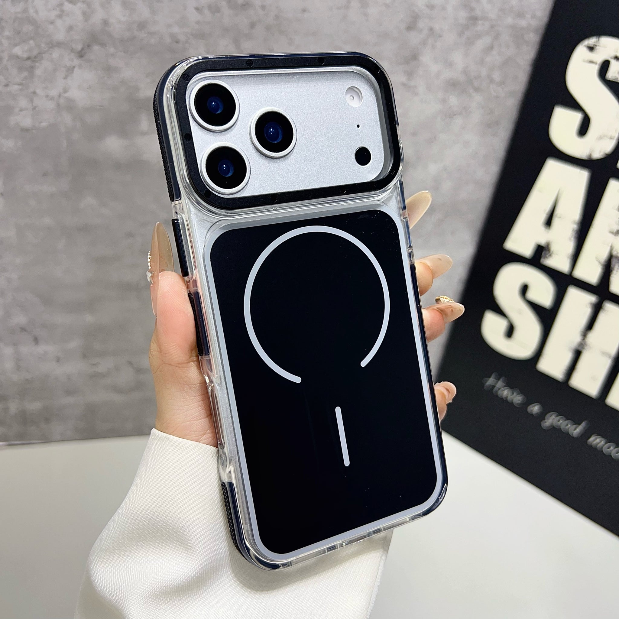 MagSafe Compatible Clear Hybrid Phone Case with Reinforced Camera Protection