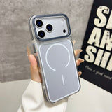MagSafe Compatible Clear Hybrid Phone Case with Reinforced Camera Protection