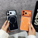 MagSafe Compatible Clear Hybrid Phone Case with Reinforced Camera Protection