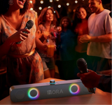 Modern desktop speaker with colorful lights for PC audio