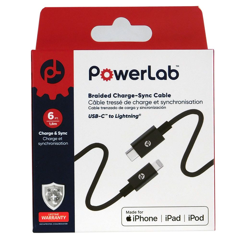 PowerLab 6FT USB-C to Lightning Cable