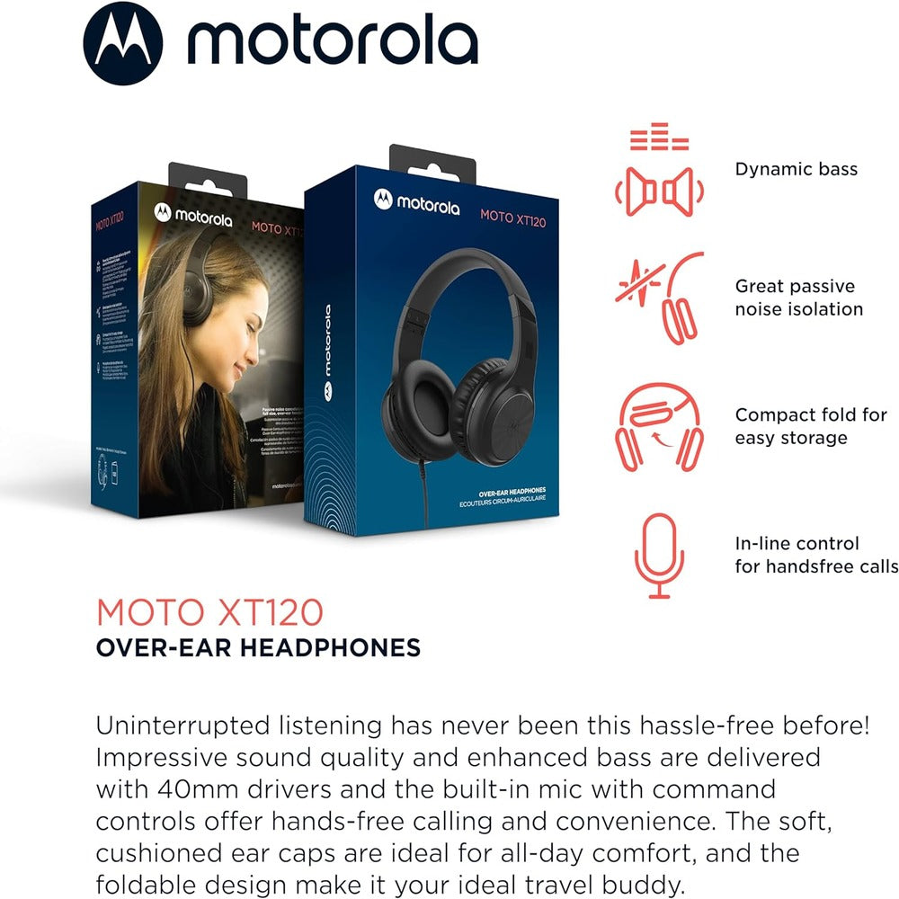 Motorola Over-Ear Headphones Wired