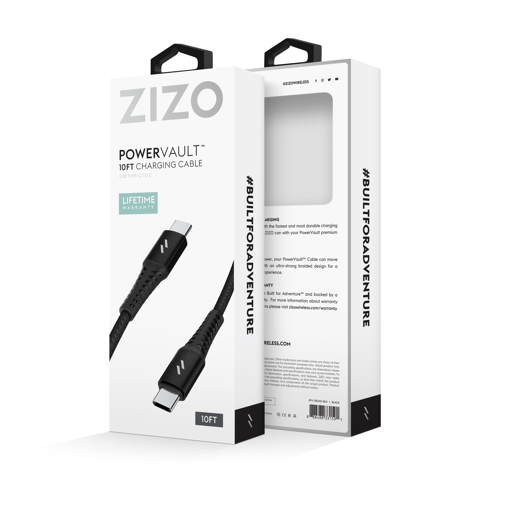 ZIZO PowerVault Cable Type C to C 10ft