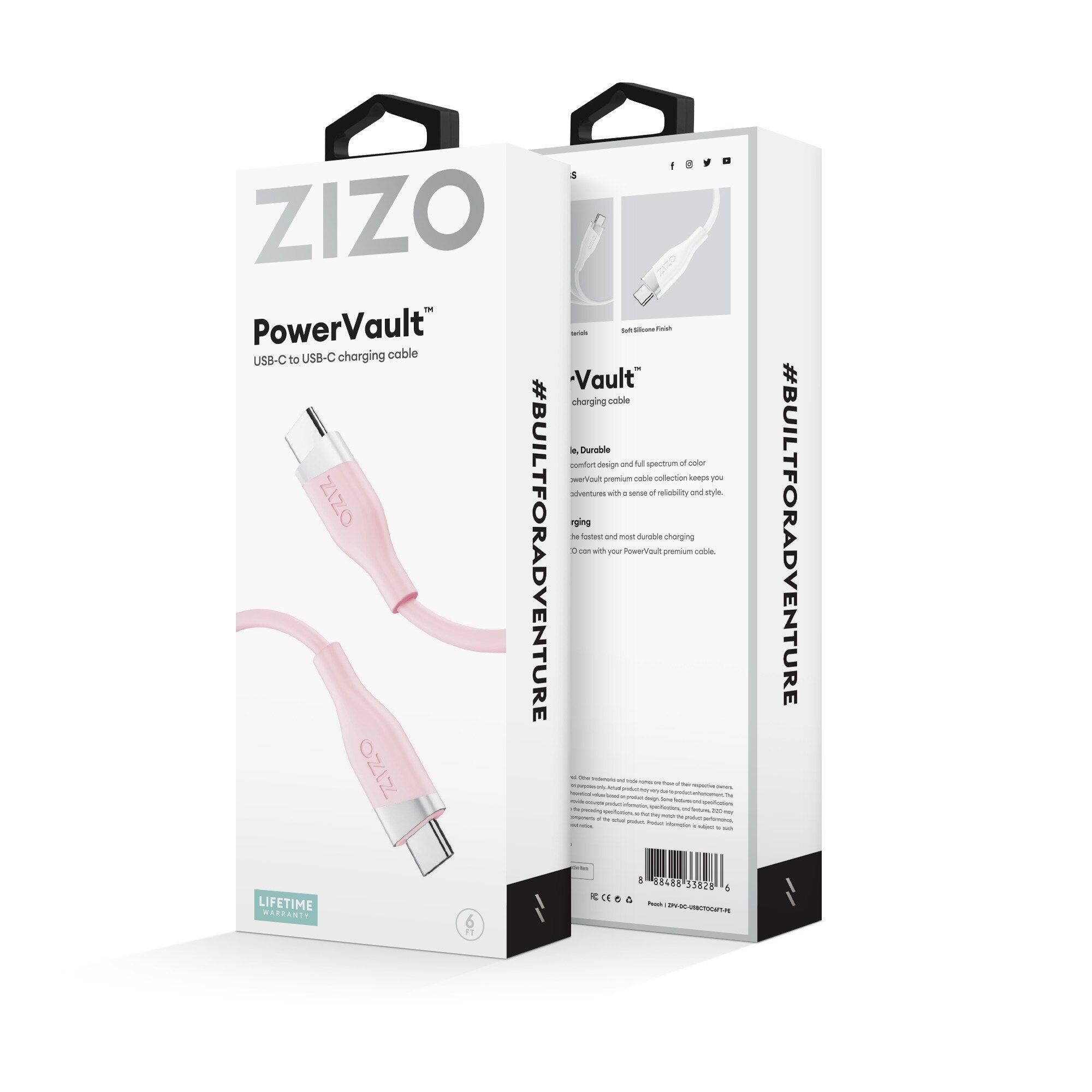 ZIZO PowerVault Cable USB-C to USB-C 6FT