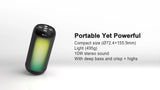 1Hora BOC242 Bluetooth Speaker 10W Portable – Loud Bass, IPX5 Waterproof, LED Lights, Wireless BT 5.1, 12H Playtime, Outdoor Party Speaker