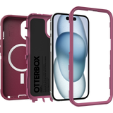 OtterBox Defender Pro MagSafe Case for iPhone 15/14/13 – Heavy Duty Shockproof Protective Cover (Dark Pink)