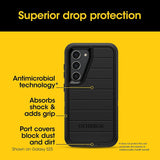 OtterBox Samsung Galaxy S24 Ultra Defender Series Pro Case - BLACK, Rugged & Durable, with Port Protection, includes Holster Clip Kickstand