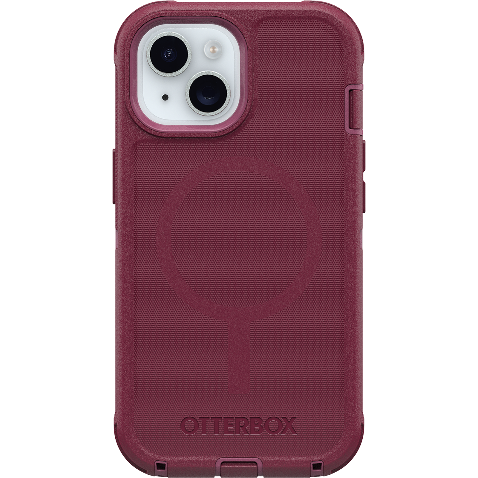 OtterBox Defender Pro MagSafe Case for iPhone 15/14/13 – Heavy Duty Shockproof Protective Cover (Dark Pink)