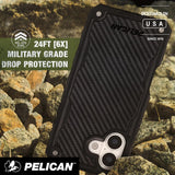 Pelican Shield Carbon Fiber with MagSafe & Holster for iPhone 17 Series – Black