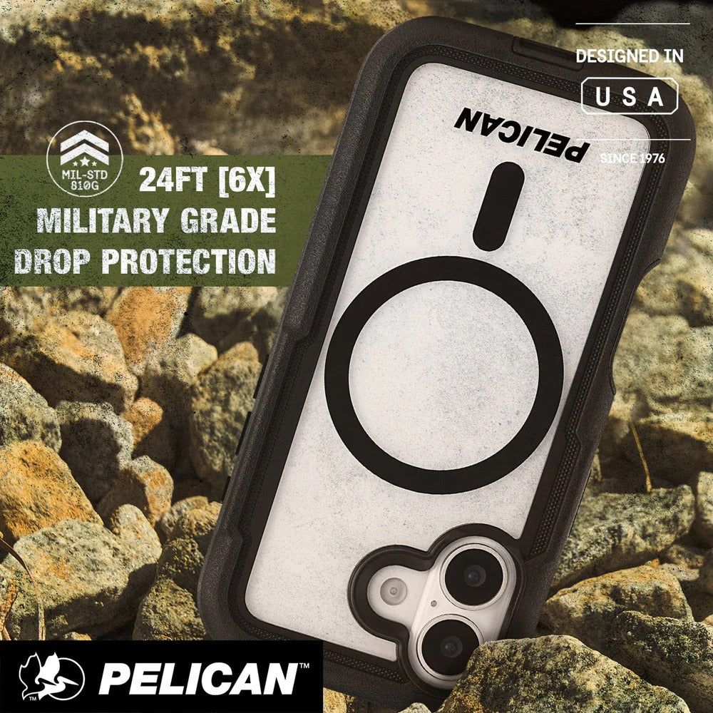 Pelican Voyager Clear for iPhone 17 Series -Black MagSafe