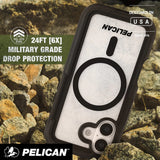 Pelican Voyager Clear for iPhone 17 Series -Black MagSafe
