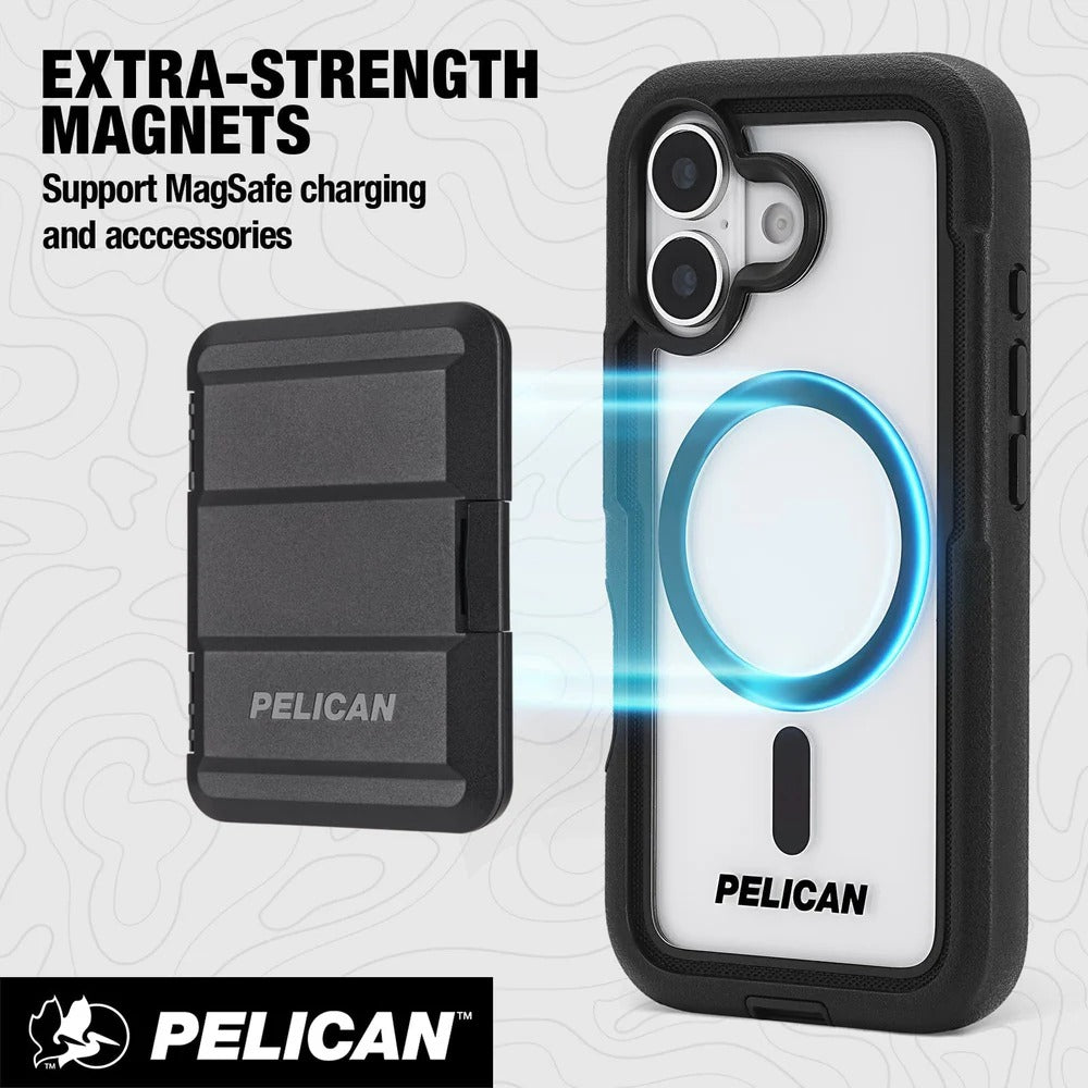 Pelican Voyager Clear for iPhone 17 Series -Black MagSafe