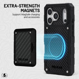 Pelican Shield Carbon Fiber with MagSafe & Holster for iPhone 17 Series – Black