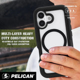 Pelican Voyager Clear for iPhone 17 Series -Black MagSafe