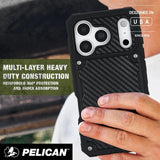 Pelican Shield Carbon Fiber with MagSafe & Holster for iPhone 17 Series – Black
