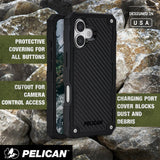 Pelican Shield Carbon Fiber with MagSafe & Holster for iPhone 17 Series – Black