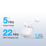 Wireless Earbuds with 22H Battery, Bluetooth 5.3 & Deep Bass – 1Hora AUT201